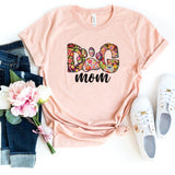 T-Shirt-Dog Mom (Paisley Design) T-Shirt-S-Heather Peach-Jack N Roy