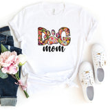 T-Shirt-Dog Mom (Paisley Design) T-Shirt-S-White-Jack N Roy