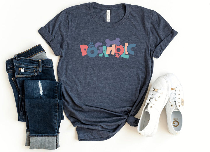 Shirts & Tops-Dogaholic T-Shirt-S-Heather Navy-Jack N Roy