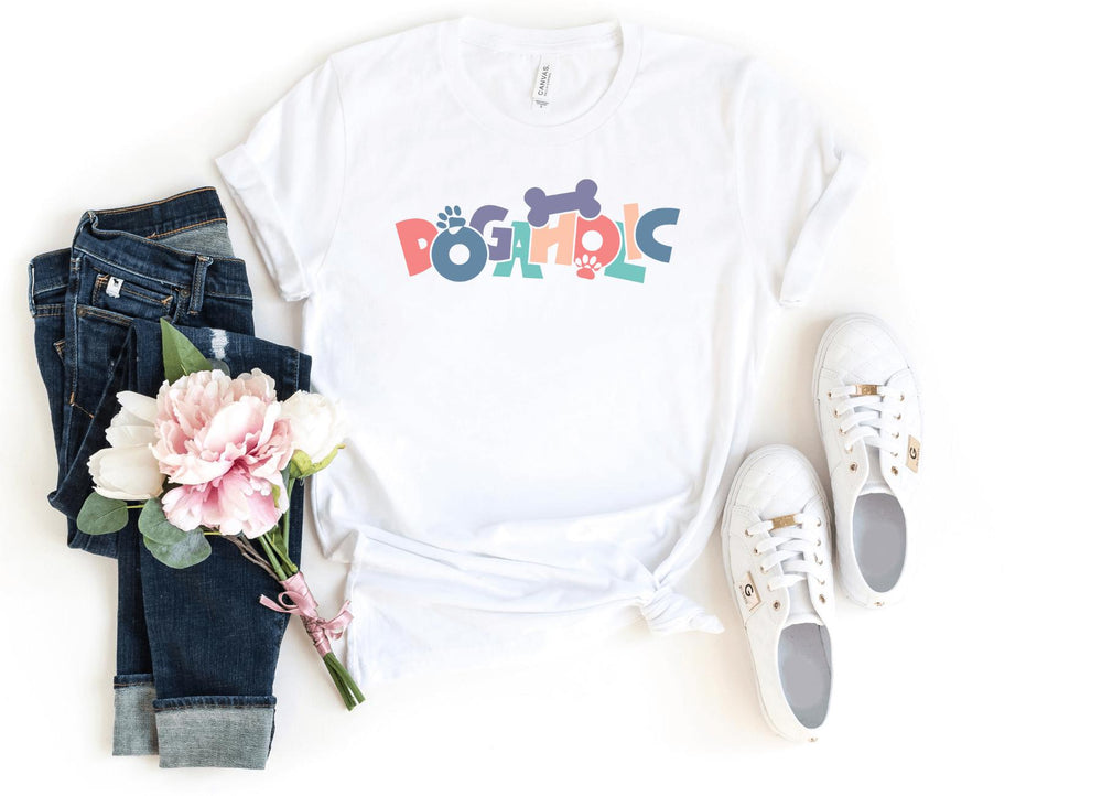 Shirts & Tops-Dogaholic T-Shirt-S-White-Jack N Roy