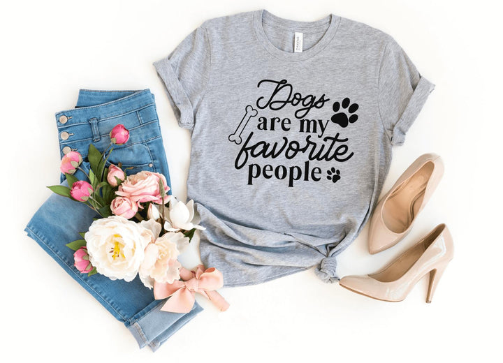 Shirts & Tops-Dogs Are My Fav People T-Shirt-S-Athletic Heather-Jack N Roy