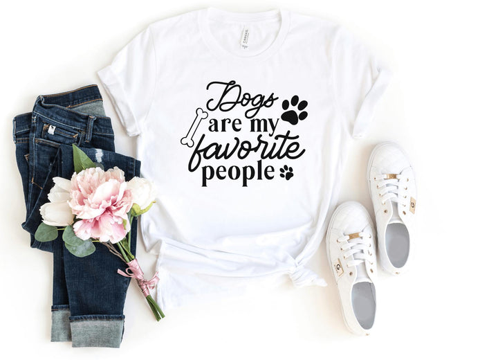 Shirts & Tops-Dogs Are My Fav People T-Shirt-S-White-Jack N Roy