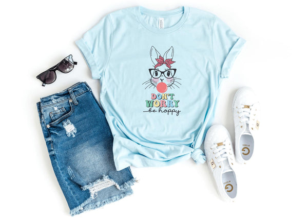 T-Shirt-Don't Worry Be Hoppy T-Shirt-S-Heather Ice Blue-Jack N Roy