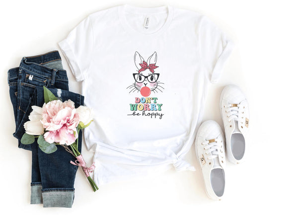 T-Shirt-Don't Worry Be Hoppy T-Shirt-S-White-Jack N Roy