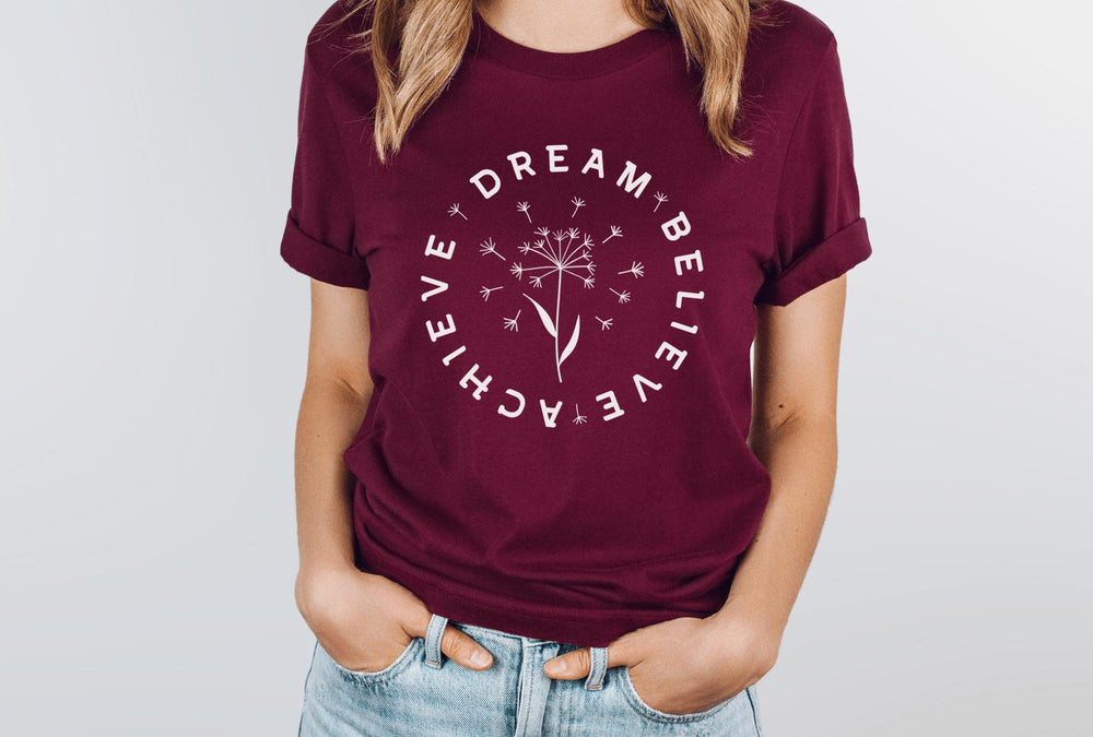 Shirts & Tops-Dream Believe Achieve T-Shirt-Jack N Roy