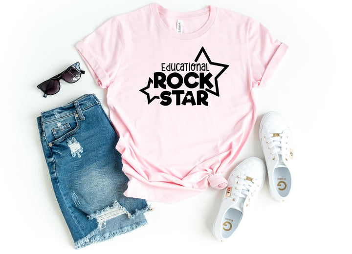Shirts & Tops-Educational RockStar ★ T-Shirt-S-Pink-Jack N Roy