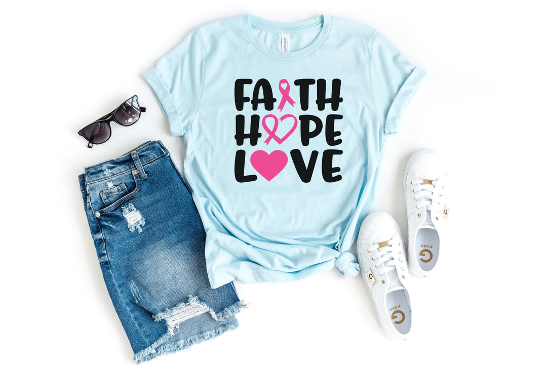 Shirts & Tops-Faith, Hope, Love T-Shirt 🎗️-S-Heather Ice Blue-Jack N Roy