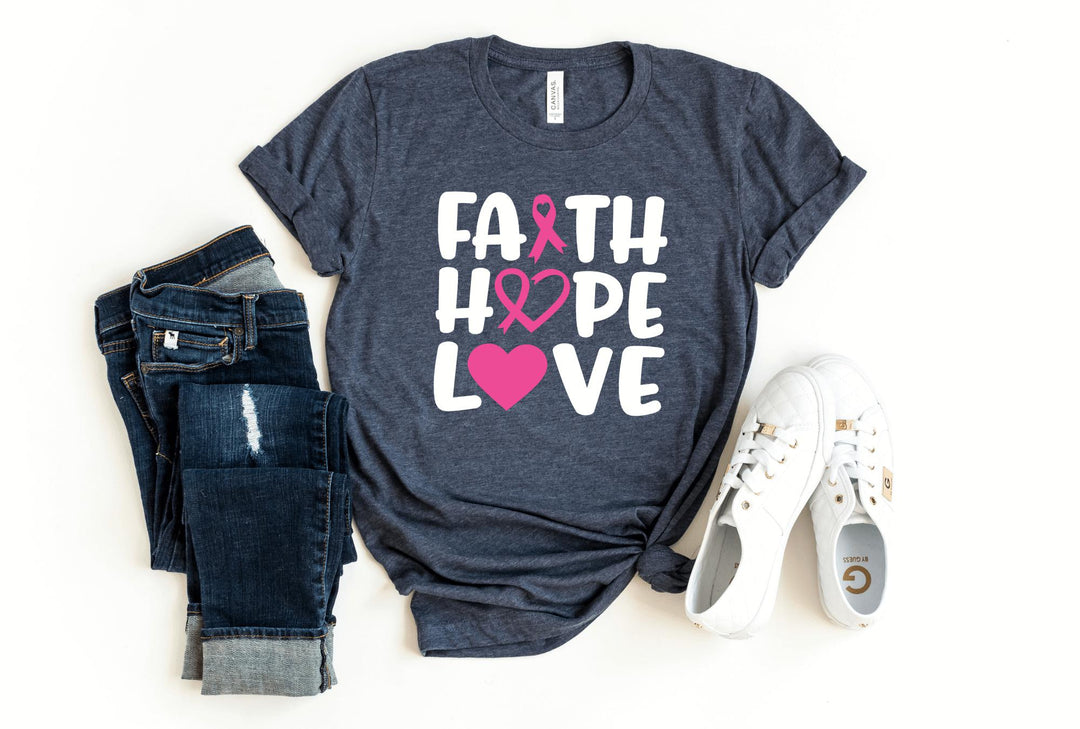 Shirts & Tops-Faith, Hope, Love T-Shirt 🎗️-S-Navy-Jack N Roy