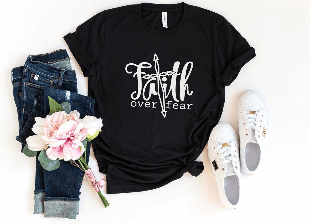 Shirts & Tops-Faith Over Fear T-Shirt-S-Black-Jack N Roy