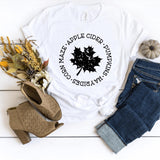 T-Shirt-Fall Leaf T-Shirt-S-White-Jack N Roy
