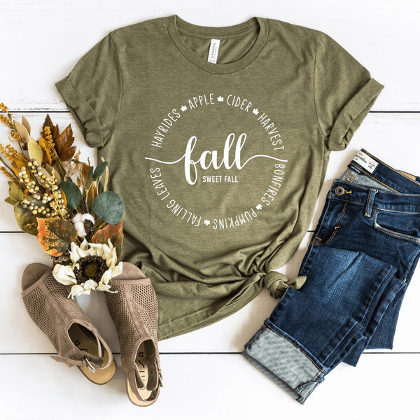 T-Shirt-Fall Sweet Fall T-Shirt-S-Heather Olive-Jack N Roy