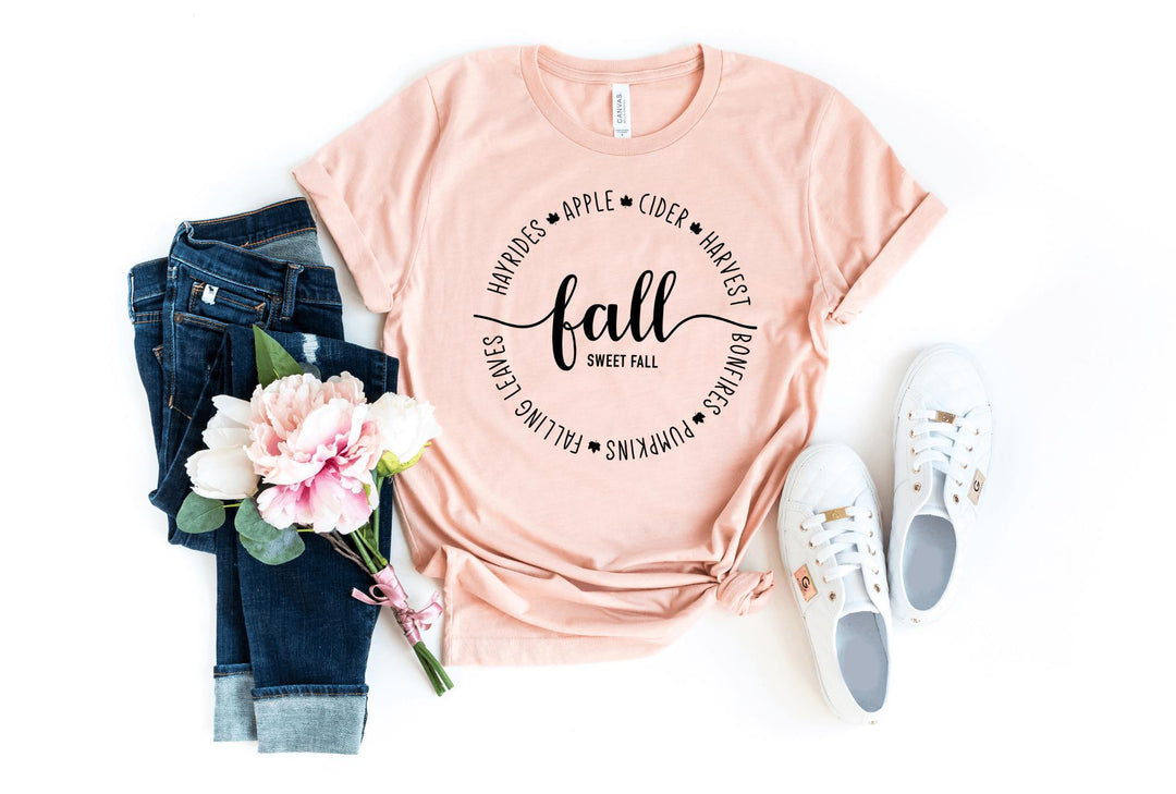 Shirts & Tops-Fall Sweet Fall T-Shirt-S-Heather Peach-Jack N Roy