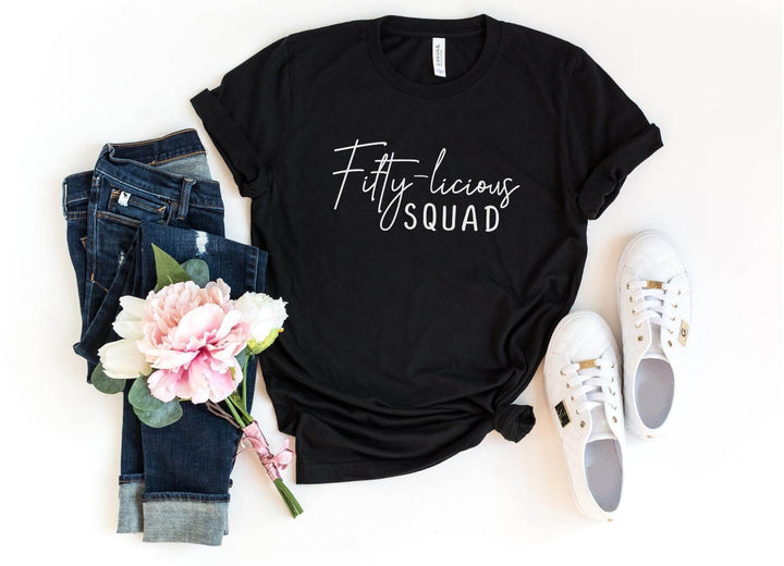 Shirts & Tops-Fiftylicious SQUAD T-Shirt-S-Black-Jack N Roy