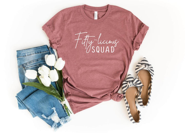 Shirts & Tops-Fiftylicious SQUAD T-Shirt-S-Heather Mauve-Jack N Roy
