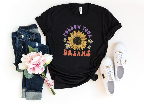 T-Shirt-Follow Your Dreams T-Shirt-S-Black-Jack N Roy