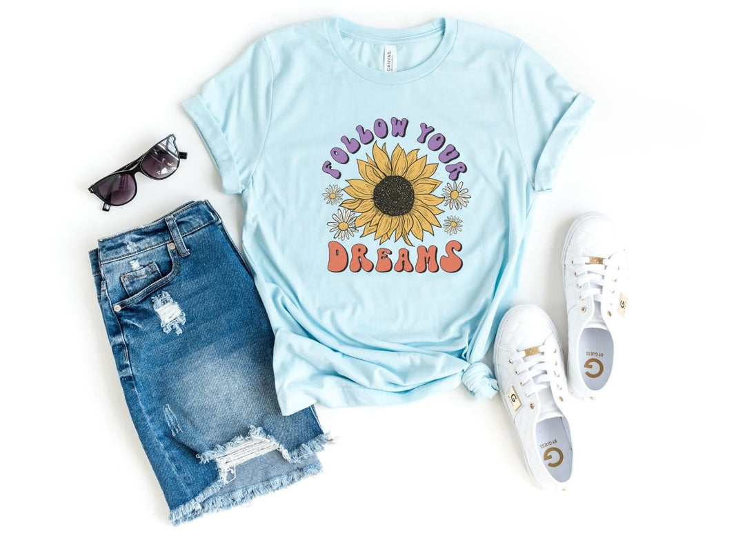 Shirts & Tops-Follow Your Dreams T-Shirt-S-Heather Ice Blue-Jack N Roy