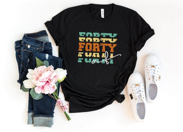 T-Shirt-Forty AF T-Shirt-S-Black-Jack N Roy