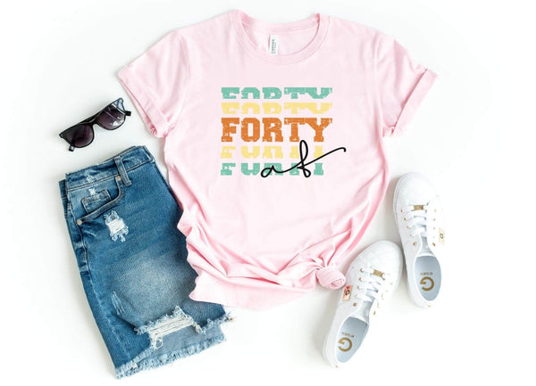 T-Shirt-Forty AF T-Shirt-S-Pink-Jack N Roy