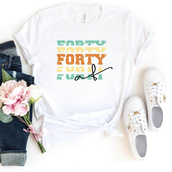 T-Shirt-Forty AF T-Shirt-S-White-Jack N Roy