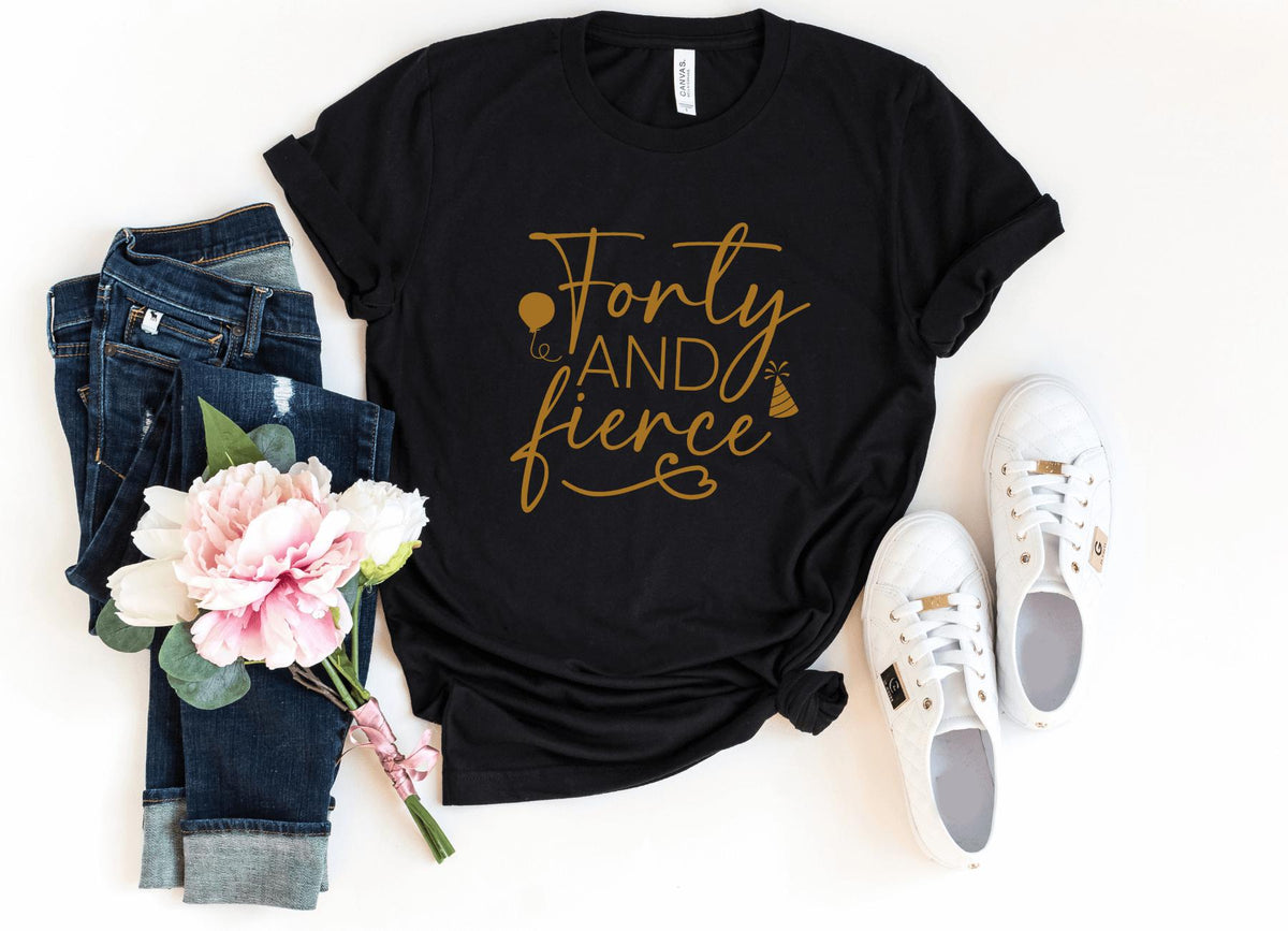 T-Shirt-Forty & Fierce T-Shirt-S-Black-Jack N Roy