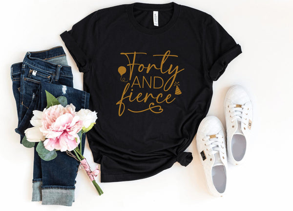 T-Shirt-Forty & Fierce T-Shirt-S-Black-Jack N Roy