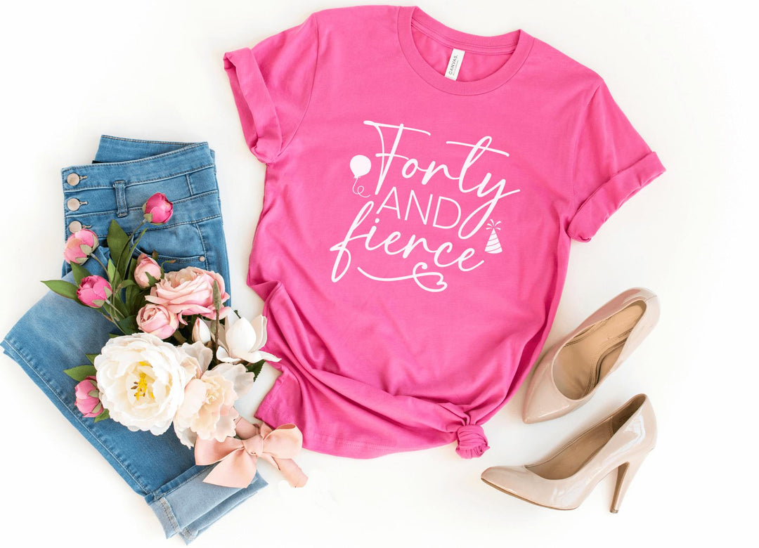 Shirts & Tops-Forty & Fierce T-Shirt-S-Charity Pink-Jack N Roy