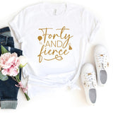 T-Shirt-Forty & Fierce T-Shirt-S-White-Jack N Roy