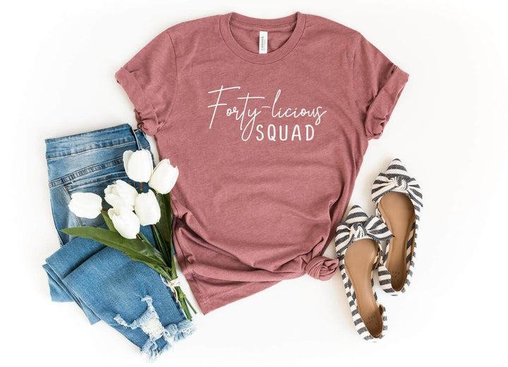Shirts & Tops-Fortylicious SQUAD T-Shirt-S-Heather Mauve-Jack N Roy