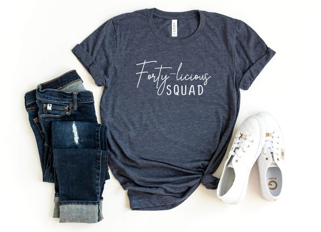 Shirts & Tops-Fortylicious SQUAD T-Shirt-S-Heather Navy-Jack N Roy
