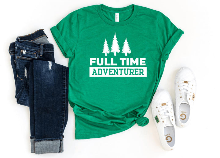 Shirts & Tops-Full Time Adventurer T-Shirt-S-Heather Kelly-Jack N Roy