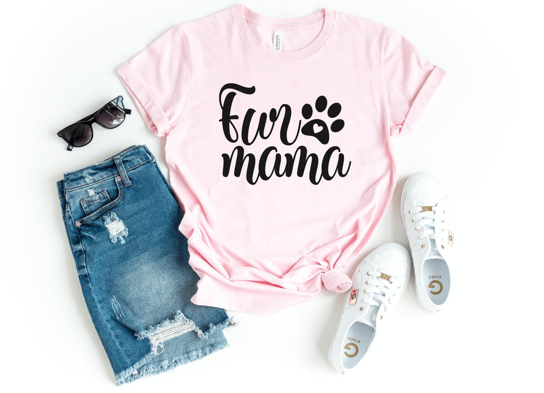 Shirts & Tops-Fur Mama T-Shirt-S-Pink-Jack N Roy