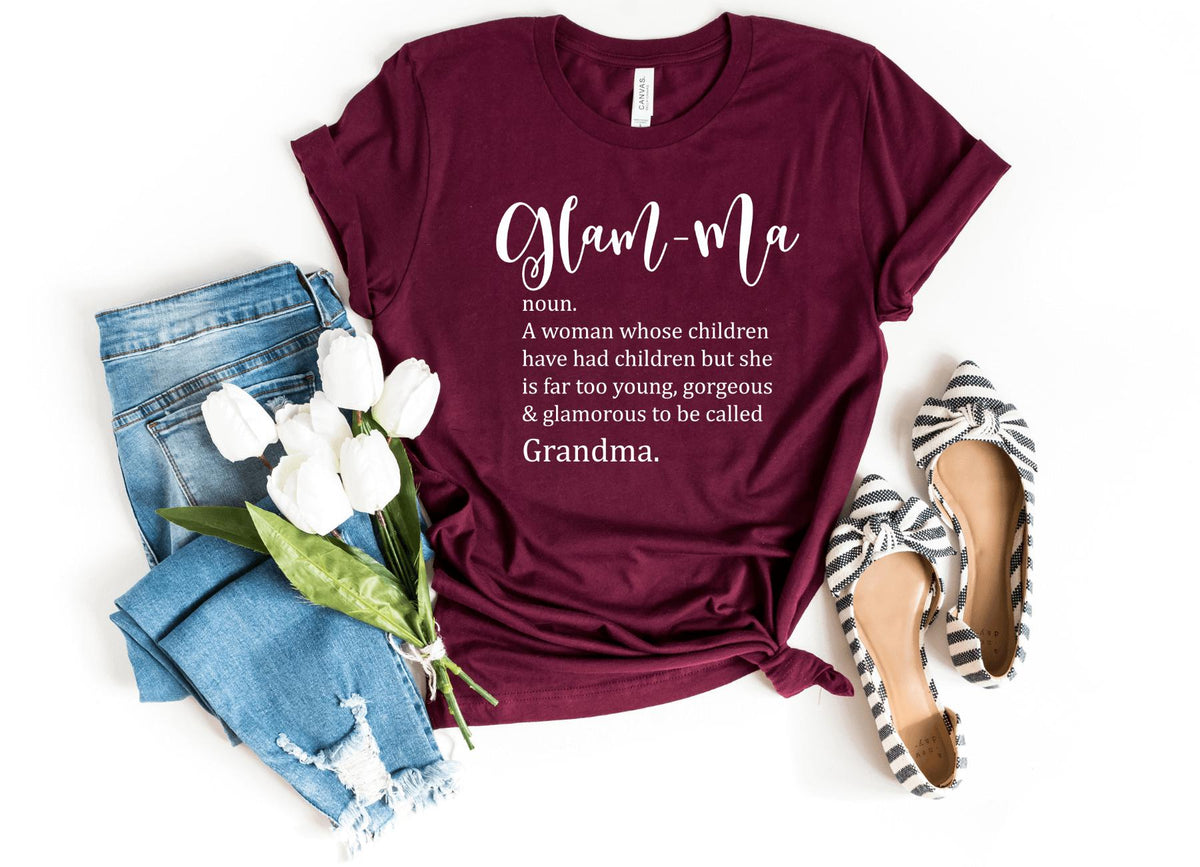 T-Shirt-Glam-ma T-Shirt-S-Maroon-Jack N Roy