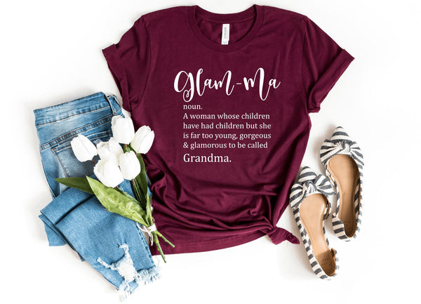 T-Shirt-Glam-ma T-Shirt-S-Maroon-Jack N Roy