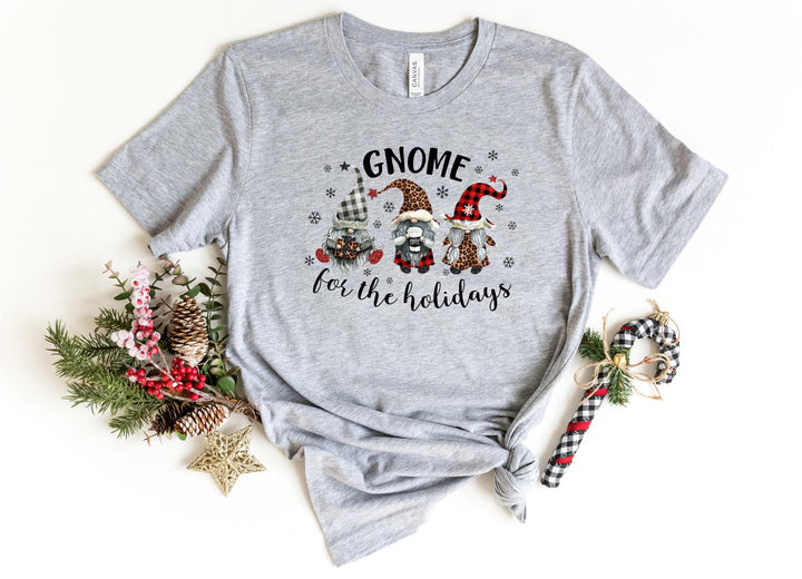 Shirts & Tops-Gnome for The Holidays T-Shirt-S-Athletic Heather-Jack N Roy