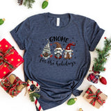 T-Shirt-Gnome for The Holidays T-Shirt-S-Heather Navy-Jack N Roy