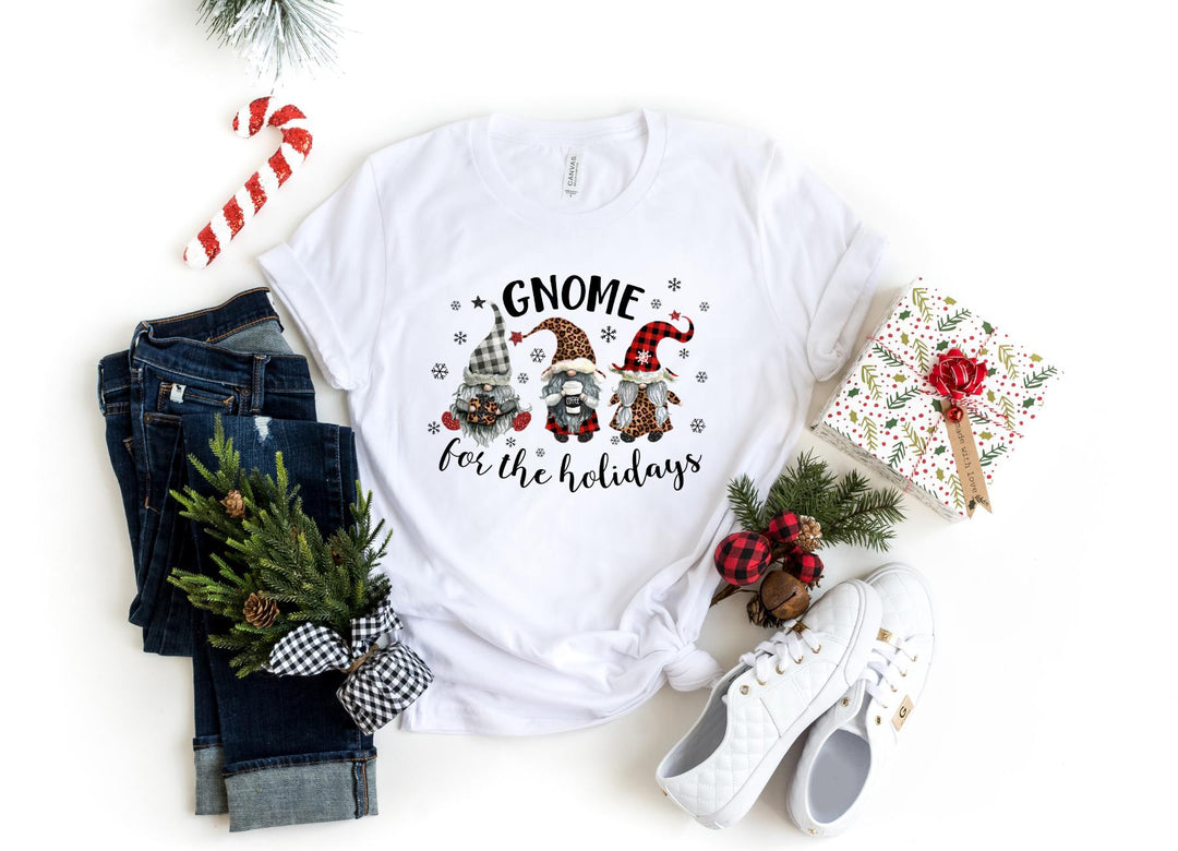 Shirts & Tops-Gnome for The Holidays T-Shirt-S-White-Jack N Roy