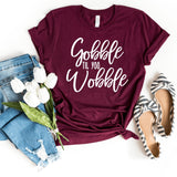 T-Shirt-Gobble Til You Wobble T-Shirt-S-Maroon-Jack N Roy