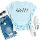 T-Shirt-God Is Greater Than Ups & Downs T-Shirt-S-Heather Ice Blue-Jack N Roy