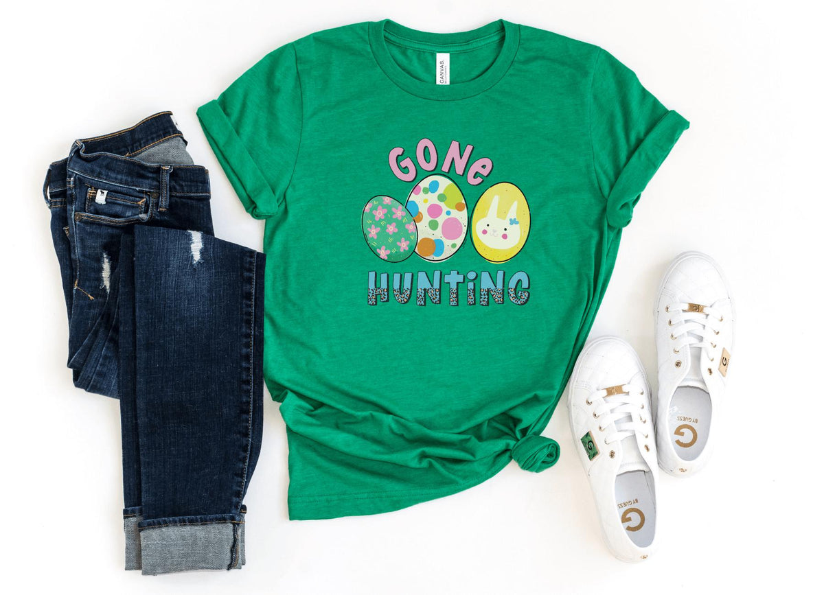T-Shirt-Gone Hunting T-Shirt-S-Heather Kelly-Jack N Roy
