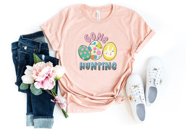 T-Shirt-Gone Hunting T-Shirt-S-Heather Peach-Jack N Roy
