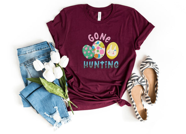 T-Shirt-Gone Hunting T-Shirt-S-Maroon-Jack N Roy