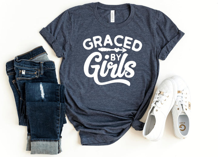 Shirts & Tops-Graced By Girls T-Shirt-S-Heather Navy-Jack N Roy
