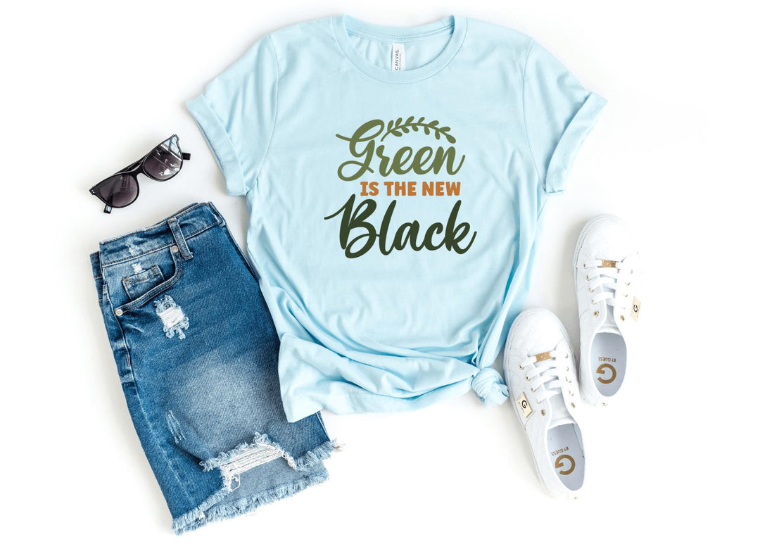 Shirts & Tops-Green Is The New Black T-Shirt-S-Heather Ice Blue-Jack N Roy