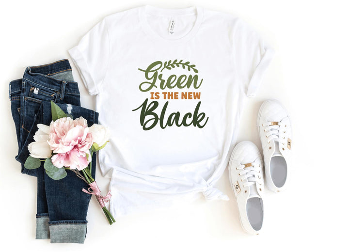 Shirts & Tops-Green Is The New Black T-Shirt-S-White-Jack N Roy