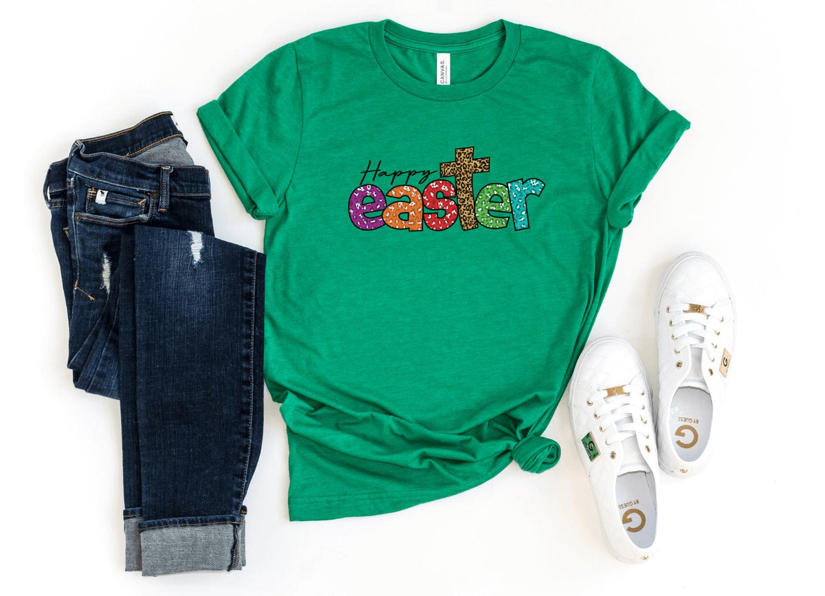 T-Shirt-Happy Easter T-Shirt-S-Heather Kelly-Jack N Roy