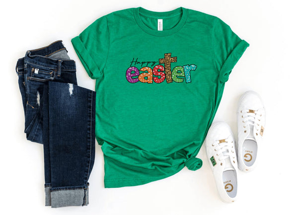 T-Shirt-Happy Easter T-Shirt-S-Heather Kelly-Jack N Roy