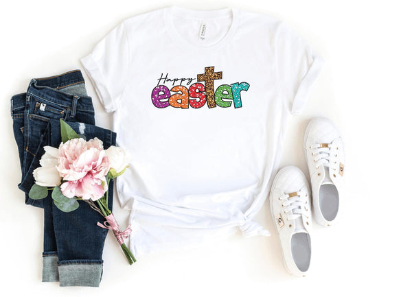 T-Shirt-Happy Easter T-Shirt-S-White-Jack N Roy