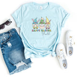 T-Shirt-Happy Easter Y'All T-Shirt-S-Heather Ice Blue-Jack N Roy