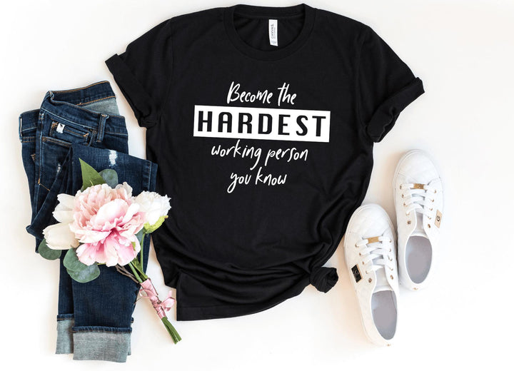 Shirts & Tops-Hardest working girl T-Shirt-S-Black-Jack N Roy