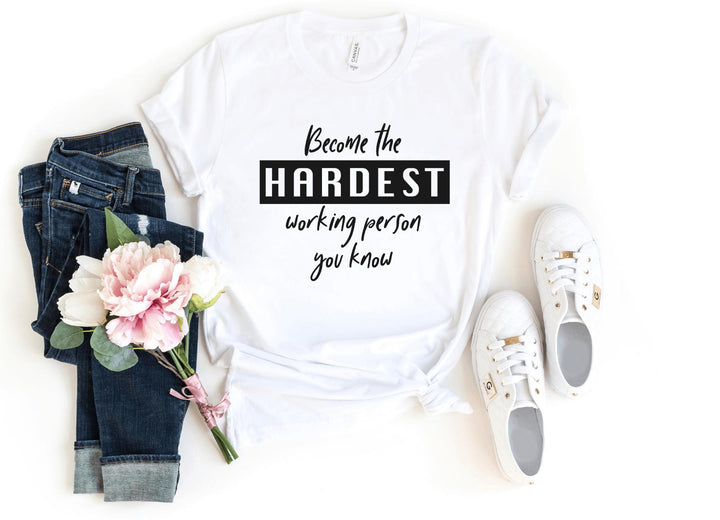 Shirts & Tops-Hardest working girl T-Shirt-S-White-Jack N Roy